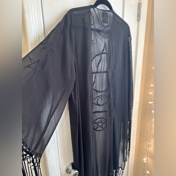 UNIF Wiccan Sheer Black Kimono Jacket - Picture 10 of 12